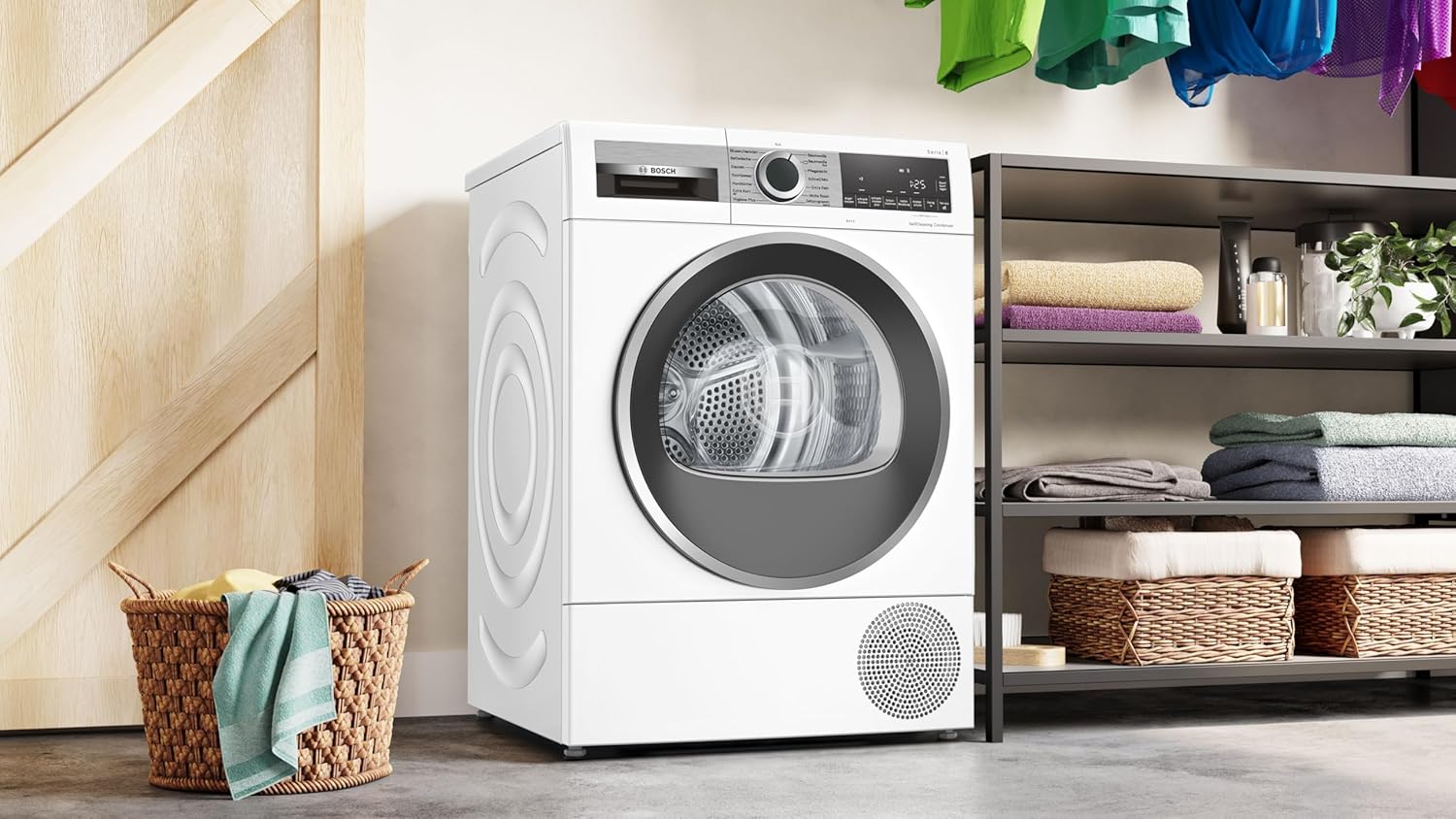 Bosch Heat Pump Dryer for 8 kg Laundry, Series 6, 176 kWh per year, Auto Dry, Anti-Vibration Design, Sensitive Drying System, Environmentally Friendly Coolant, White, WQG235D00 [Energy Class A+++]