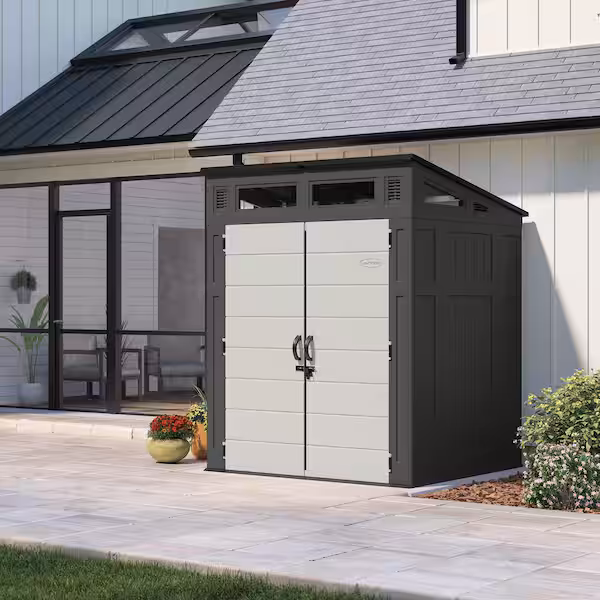 Modernist® 8 ft. x 7 ft. Dual Barn Door Storage Shed