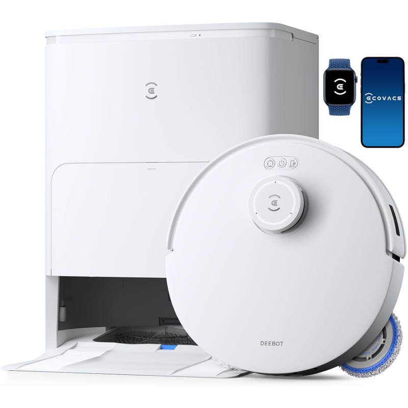 ECOVACS X8 PRO OMNI Robot Vacuum Cleaner with All-In-One Station, 18000Pa Power, Instant Automatic Cleaning OZMO ROLLER, 75℃ Hot Water Cleaning, Automatic Cleaning Solution Addition