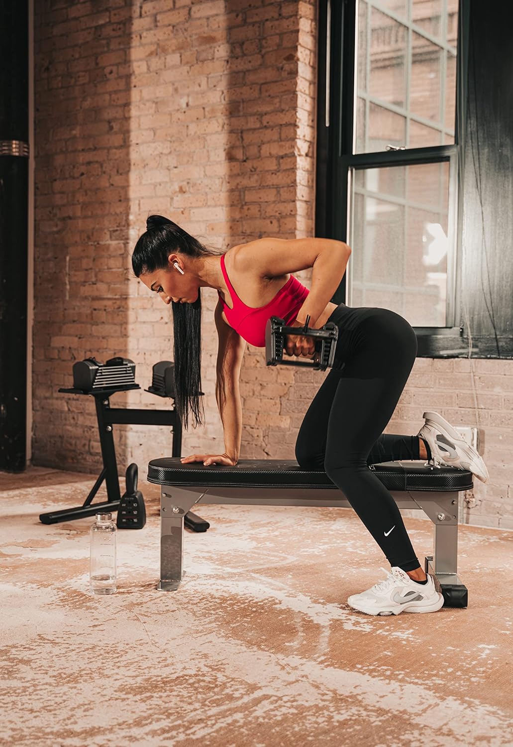 PowerBlock Sport 24 Adjustable Dumbbells, Sold in Pairs, 3-24 lb. Dumbbells, Durable Steel Build, Innovative At Home Workout Equipment, All-in-One Exercise Dumbbells, Strength Training Grey