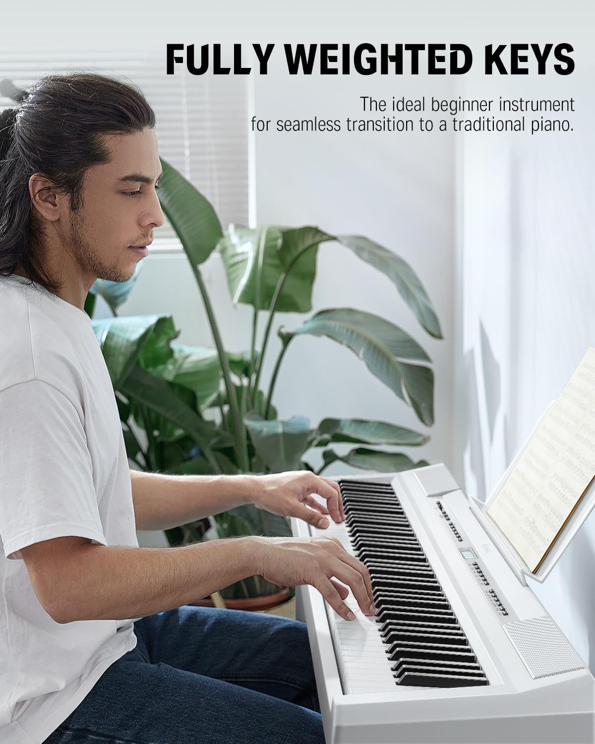 E Piano 88 Keys, Donner DEP-20S Digital Piano Keyboard 88 Keys Hammer Mechanism Weighted Beginner Electric Piano with Pedal and Piano Stand