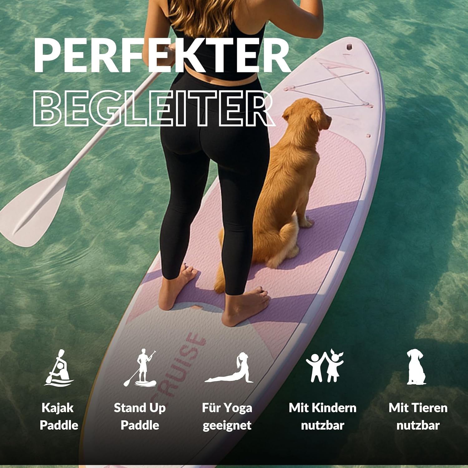 NOARD Stand Up Paddle Surfboard, 326 x 76 x 15 cm, SUP Paddle Board, Various Designs, Suitable for Beginners and Professionals, Accessories Included