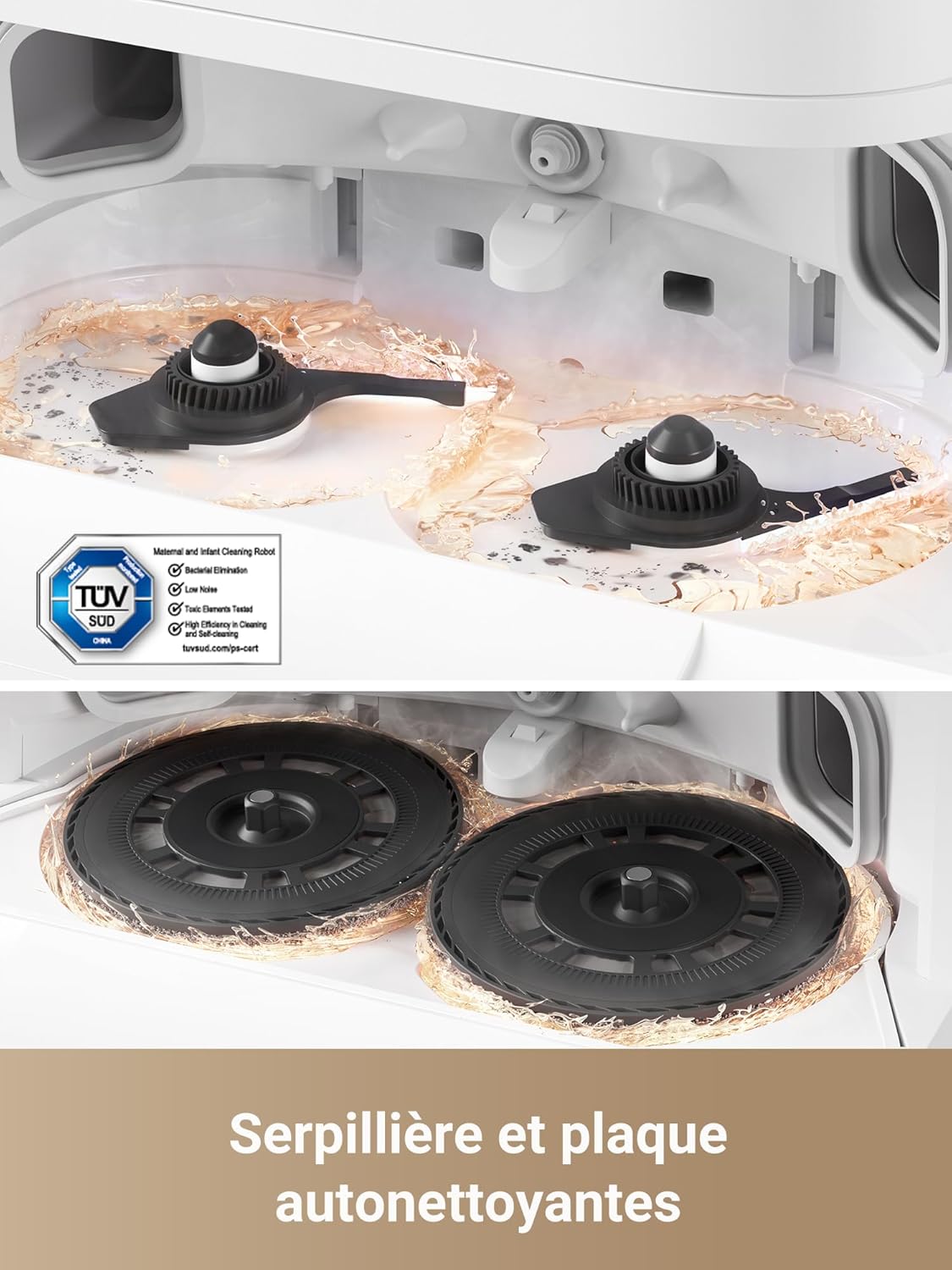 DREAME X40 Ultra Complete Robot Vacuum Cleaner with Removable and Liftable Mop, Raised Side Brush, 12,000 Pa, Mop and Scrubber with 70 C Hot Water, Liftable Brushes