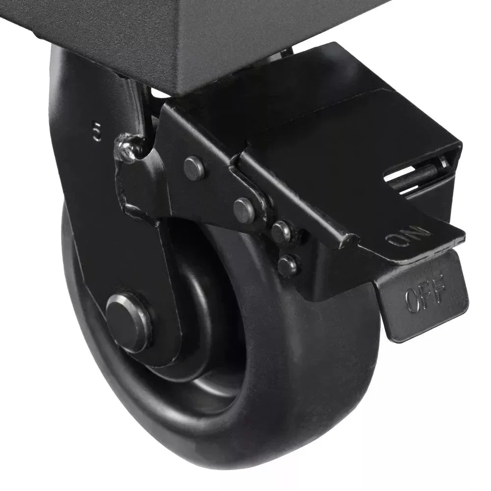 Heavy duty 72 in. W 18 Drawer Deep Tool Box Mobile Workbench in Matte Black with Adjustable Height Hardwood Top