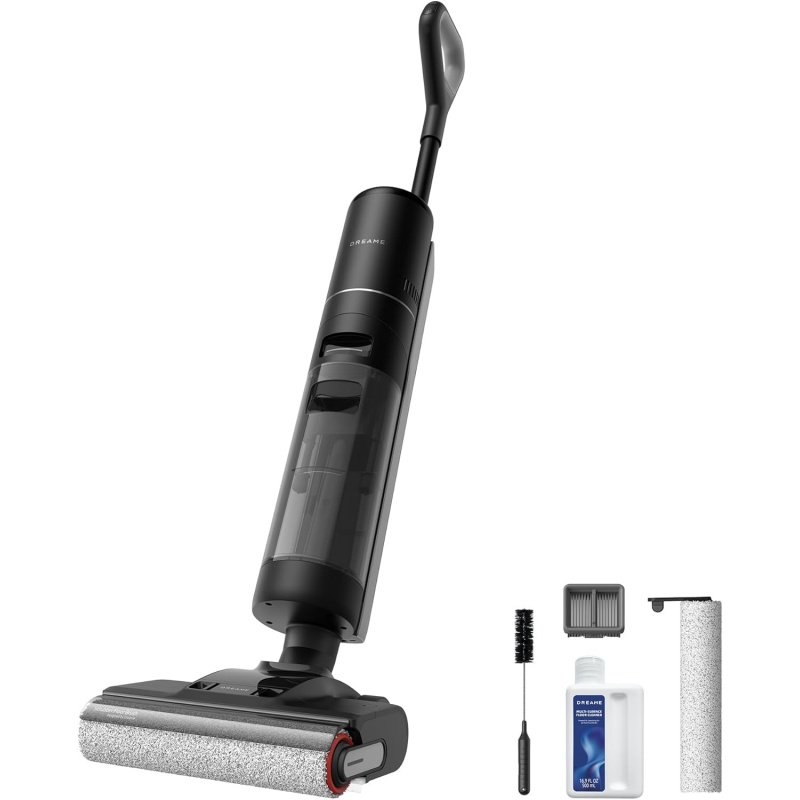 dreame H12 Pro Ultra Wet and Dry Vacuum Cleaner, 60°C Wash, 30 Min Dry, Auto Double Rotating Cleaning with Heavy Duty Scraper, 16 kPa Suction, 2 Edge Brush, Intelligent Detection