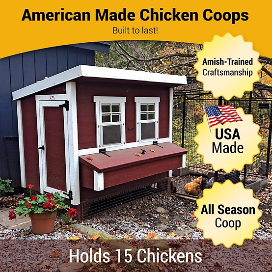 OverEZ Large Chicken Coop, 15 Chicken Capacity