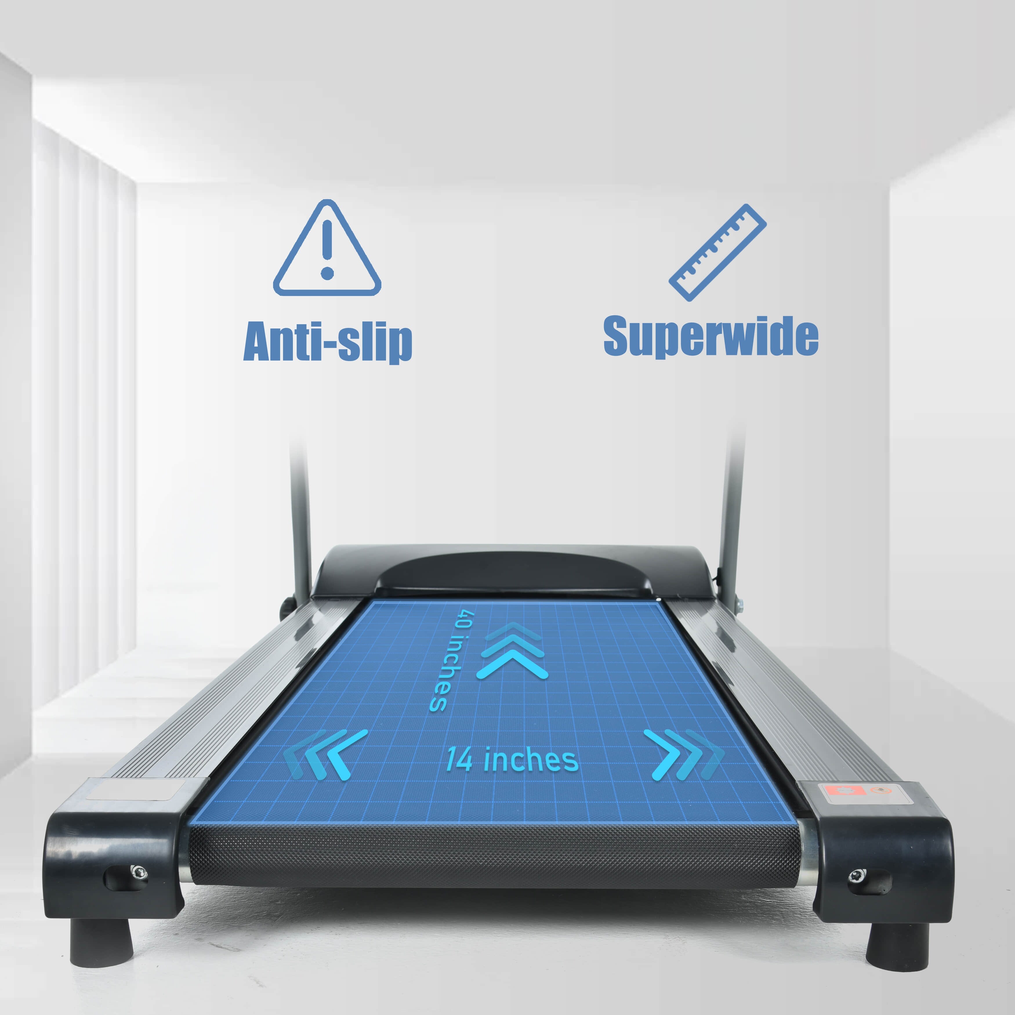 800W Folding Treadmill Electric Motorized Power Running - 48L x 25W x 48H