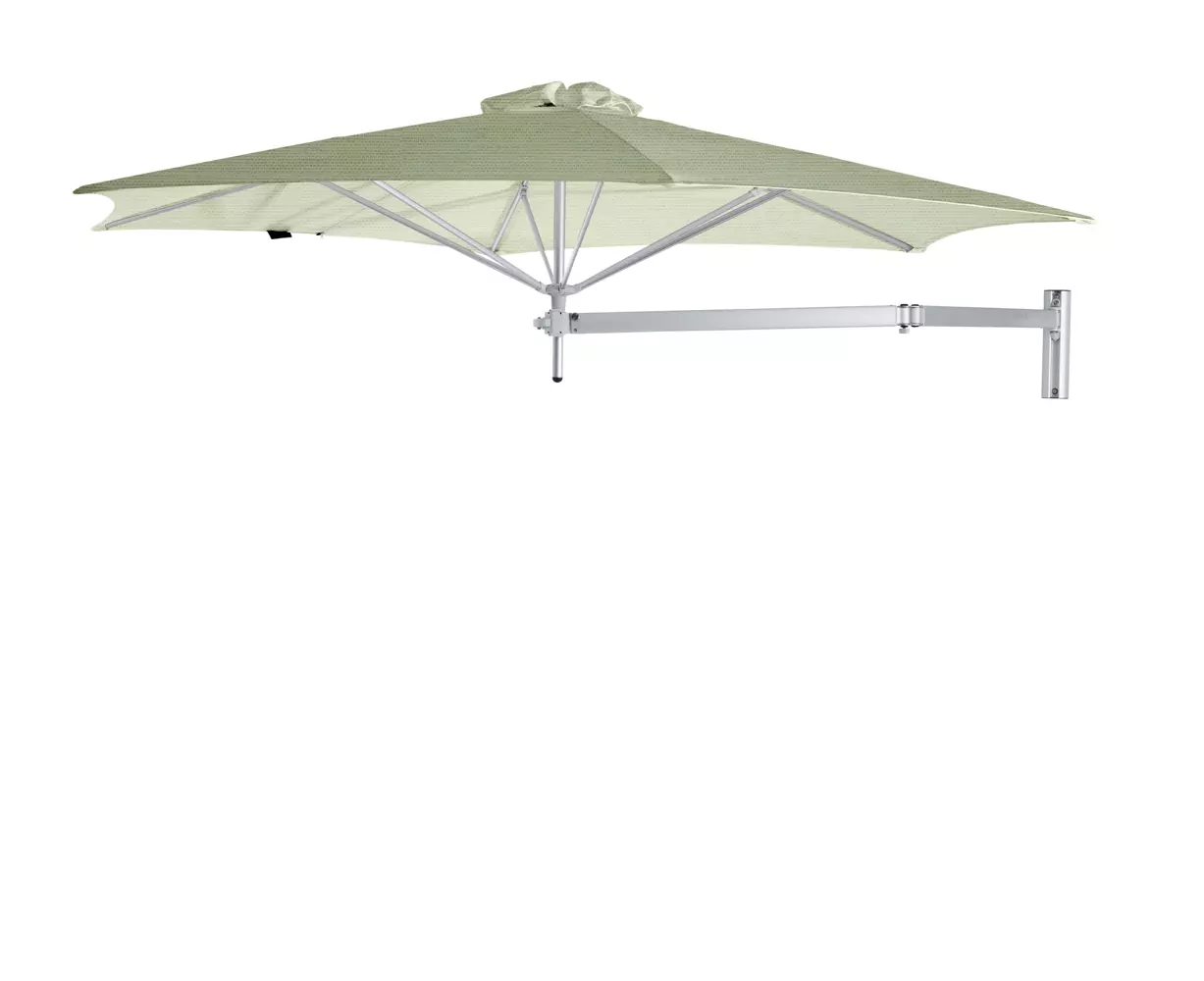 Umbrosa Paraflex Wall mounted umbrella round 3 m with beige canopy and neo arm 2 m