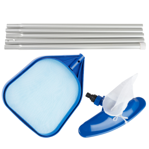 tectake® Swimming Pool Complete Set, Swimming Pool for Garden, Above Ground Pool, Oval, Outdoor Swimming Pool, Large Pool with Accessories, Swimming Pool with Steel Frame Pool, Frame Pool - Blue