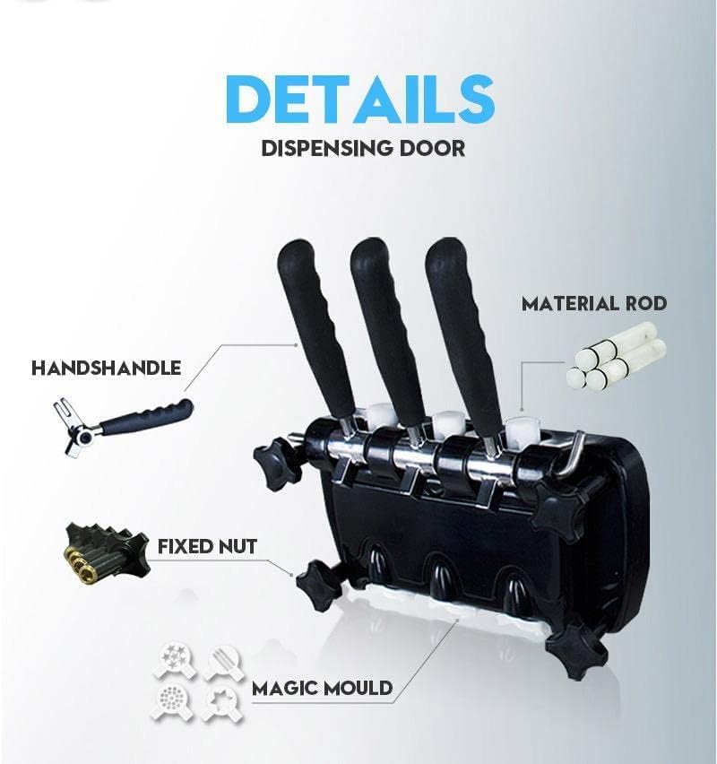 CVS D520S Triple Head Ice Cream Machine: 22L/H Output, 5.5Lx2 Refrigerated Hopper, 1.6LX2 Freezing Tank, Auto Operation, Microcomputer Control, 800W (ICE CREAM MACHINE)