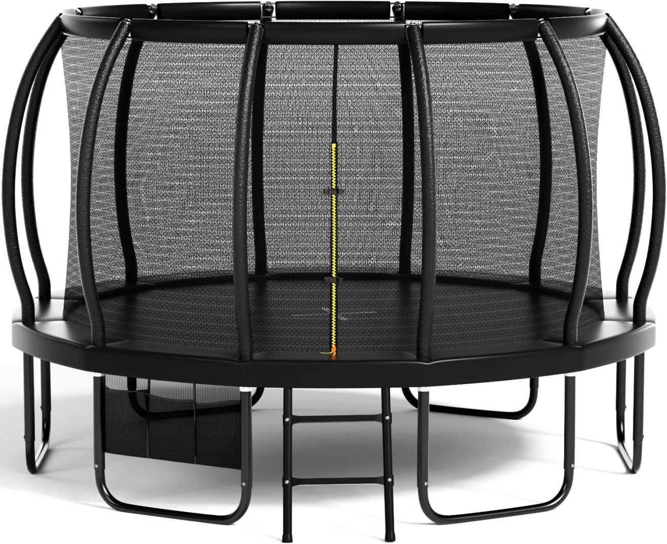 Flamaker Outdoor Children's Trampoline, Garden Trampoline Ø 427cm with Net, Ground Anchor, Sturdy Frame Construction, Weatherproof and Rustproof, Outdoor Trampoline for Children & Adults, Load Capacity 160kg