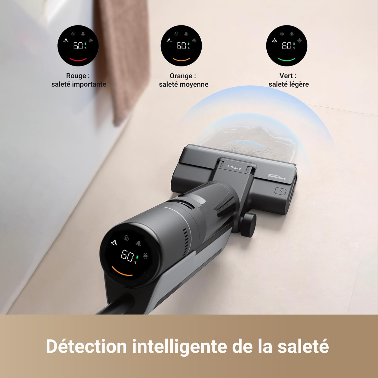 dreame H12 Pro Ultra Wet and Dry Vacuum Cleaner, 60°C Wash, 30 Min Dry, Auto Double Rotating Cleaning with Heavy Duty Scraper, 16 kPa Suction, 2 Edge Brush, Intelligent Detection