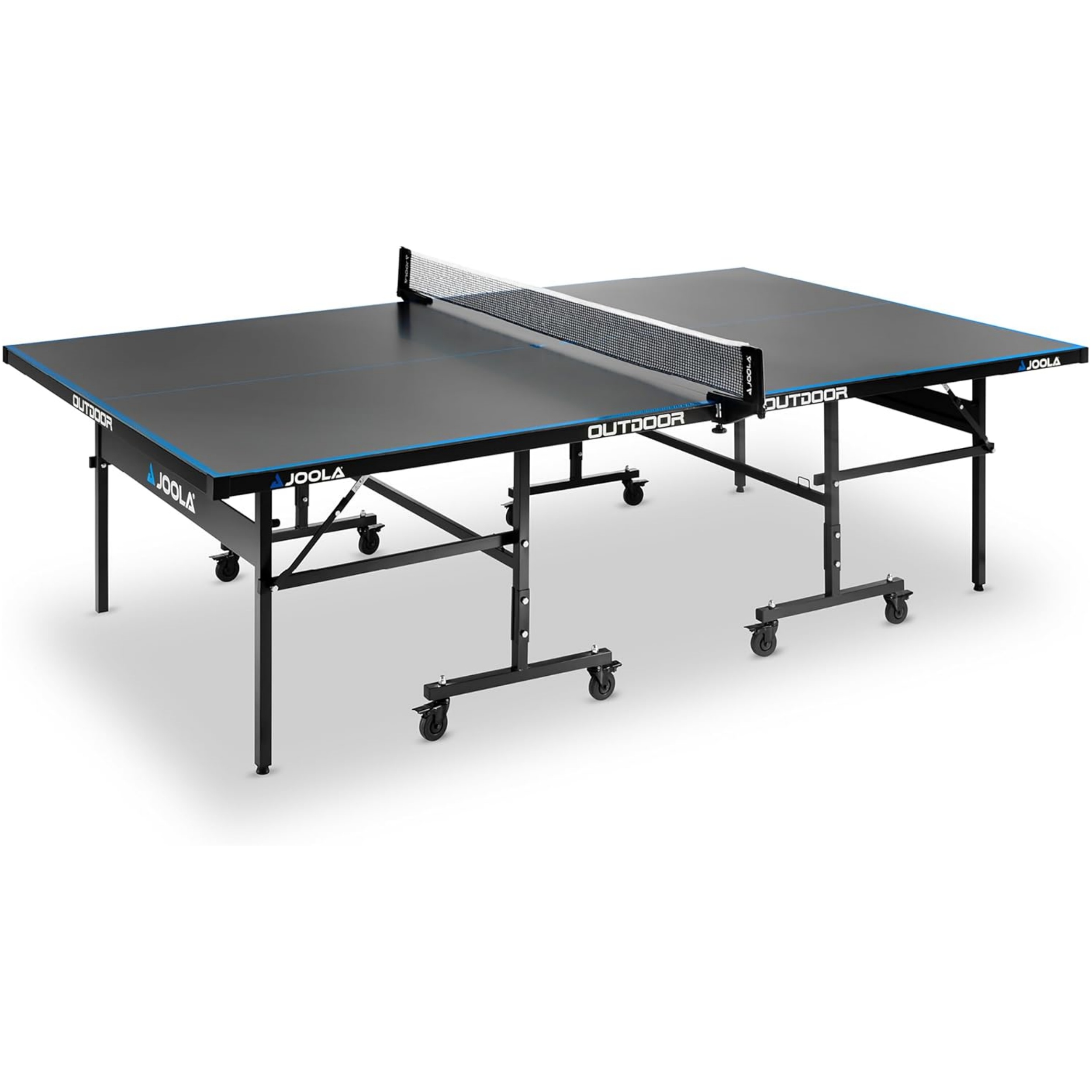 JOOLA Outdoor Table Tennis Table - Professional Table Tennis Table 6 mm Aluminium Composite Surface - Weatherproof Foldable - Includes Net
