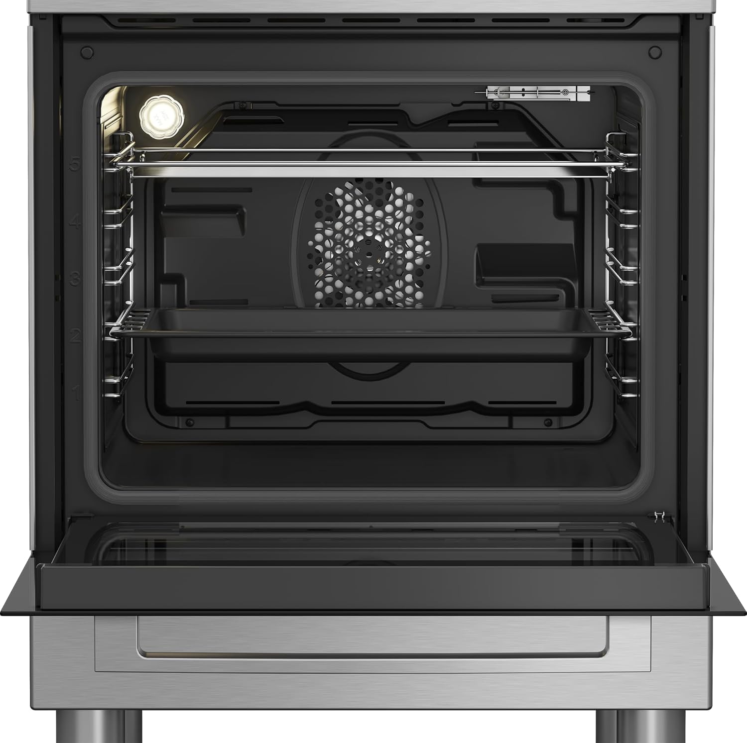 Beko - FSE69300X - Cucina 60x60, Forno Multifunzione con 6 Funzioni di Cottura, Grill Elettrico e Timer + Piano Cottura a Induzione con 4 Zone Cottura, Classe A, Display LED Touch, Colore Inox [Classe di efficienza energetica A]