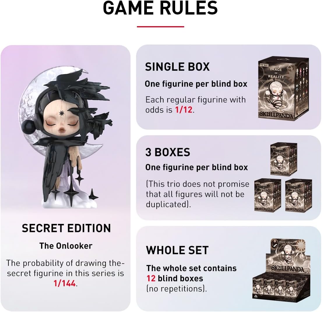 POP MART SKULLPANDA Image of Reality Series Figures 1PC Populaires Figurines Aléatoires Figurines d’Action Figurines de Jouet Figurines à Collectionner Cadeaux Créatifs