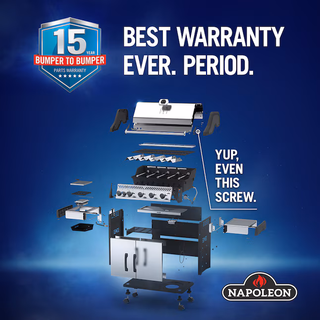 Napoleon Rogue 3-Burner Propane Gas Grill with Range Side Burner in Black