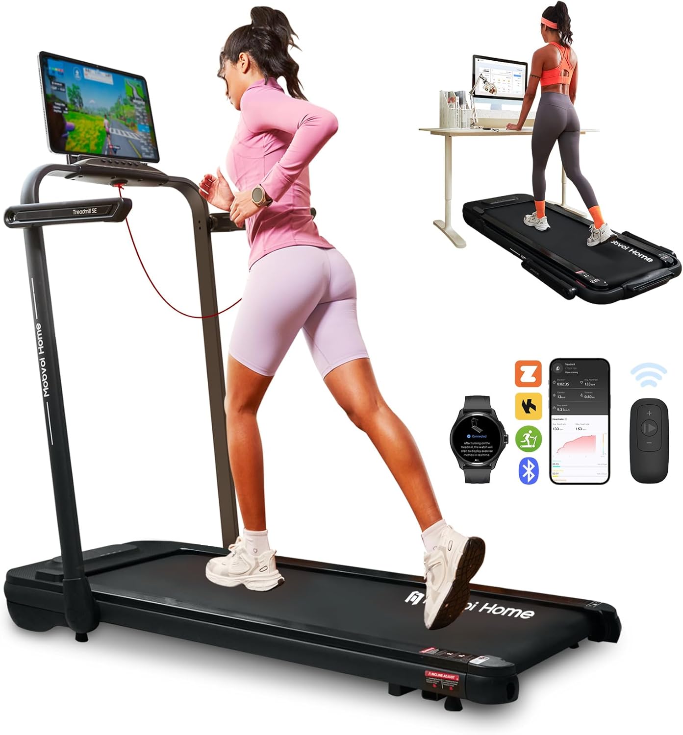 Mobvoi Home Laufband SE, 3-in-1-Klapplaufband