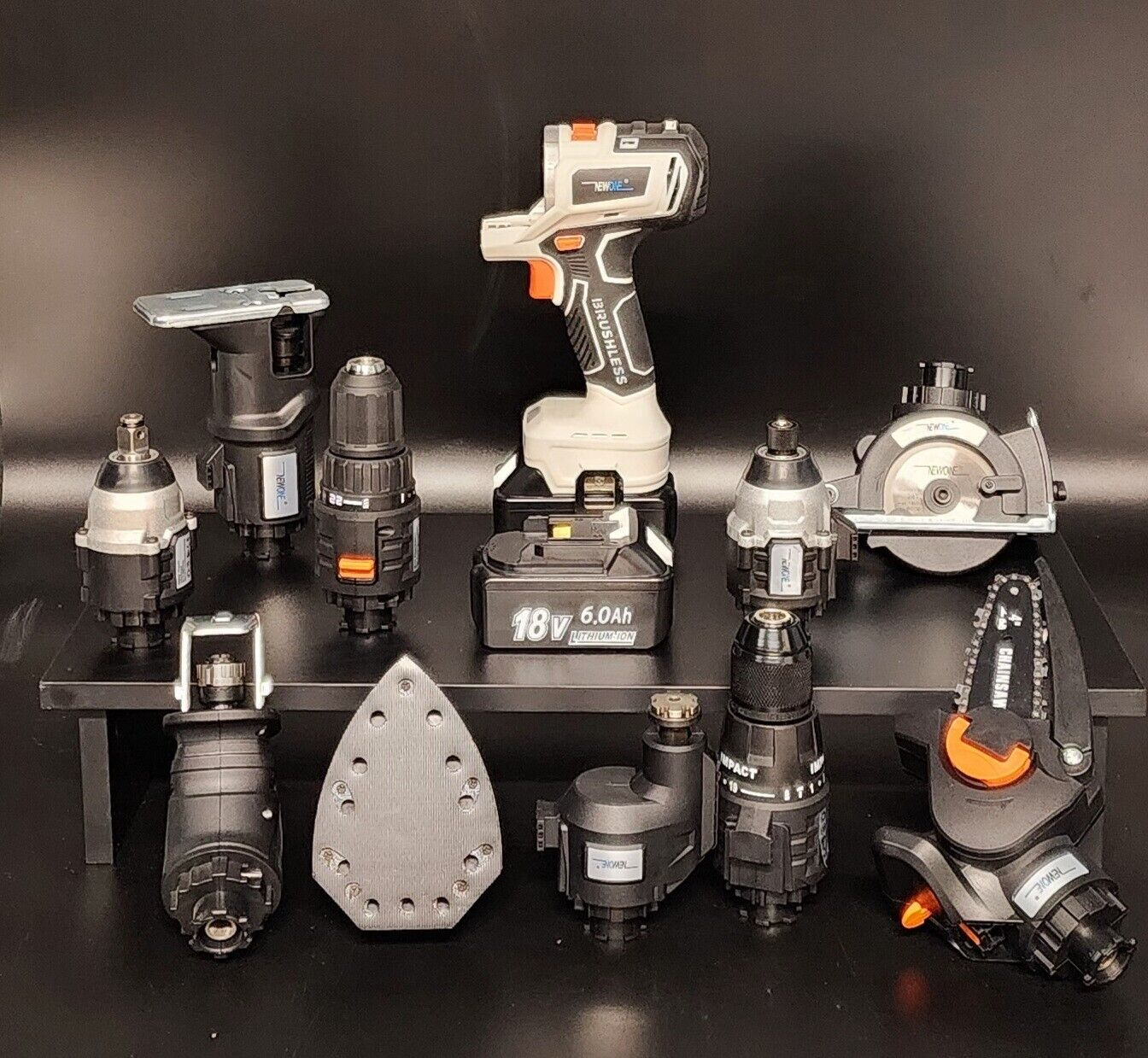 10in1 18v 6ah Electric Drill Cordless Power Drill Set Multi-Head Tool Combo