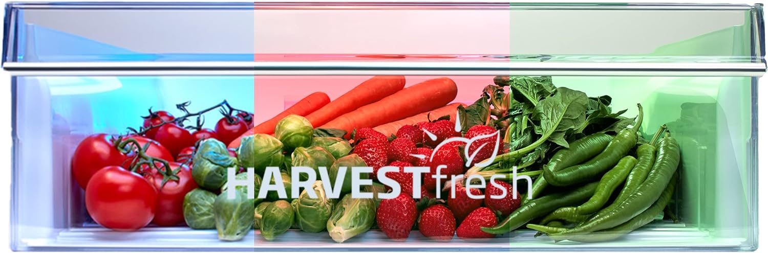 Beko bPRO 500 B5RCNE366HXB Freestanding Fridge/Freezer, Large Fridge, 316L, NoFrost, Smooth Fit: 90 Degree Door Opening, 3 Freezer Drawers, 0°C Zone, HarvestFresh, Stainless Steel Look [Energy Class C]