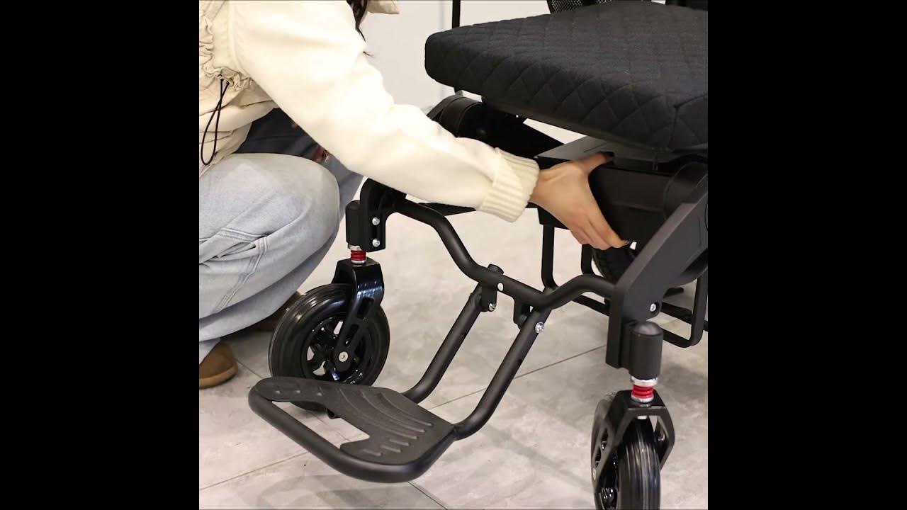 Foldable Lightweight Electric Wheelchair with Adjustable Backrest