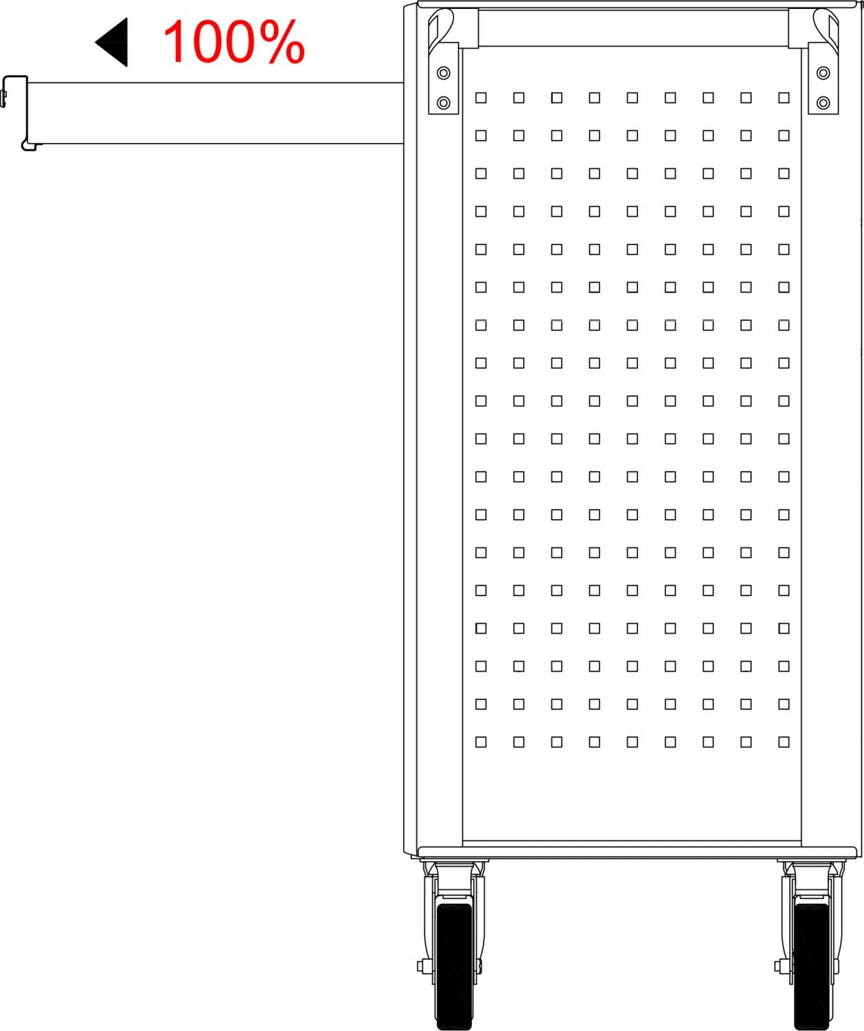 KS Tools ECOline 897.0007 Workshop Trolley with 7 Drawers Black/Red