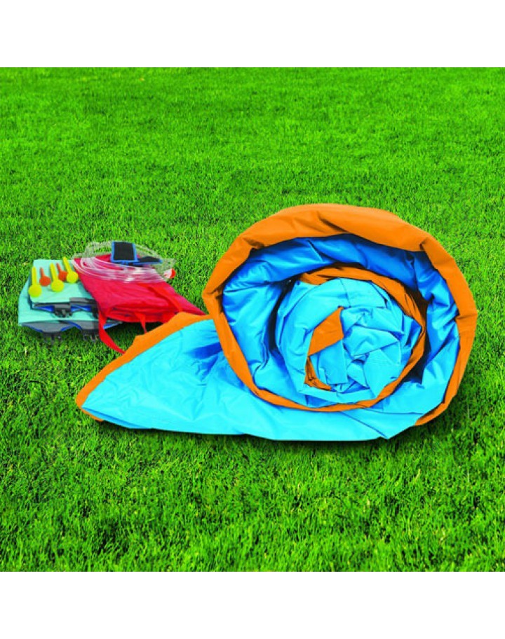 Banzai Gushing Geyser Water Park with 2 Water Blasting Geyser, Super Slick Water Slide, Continuous Airflow Blower Motor and Carrying Bag