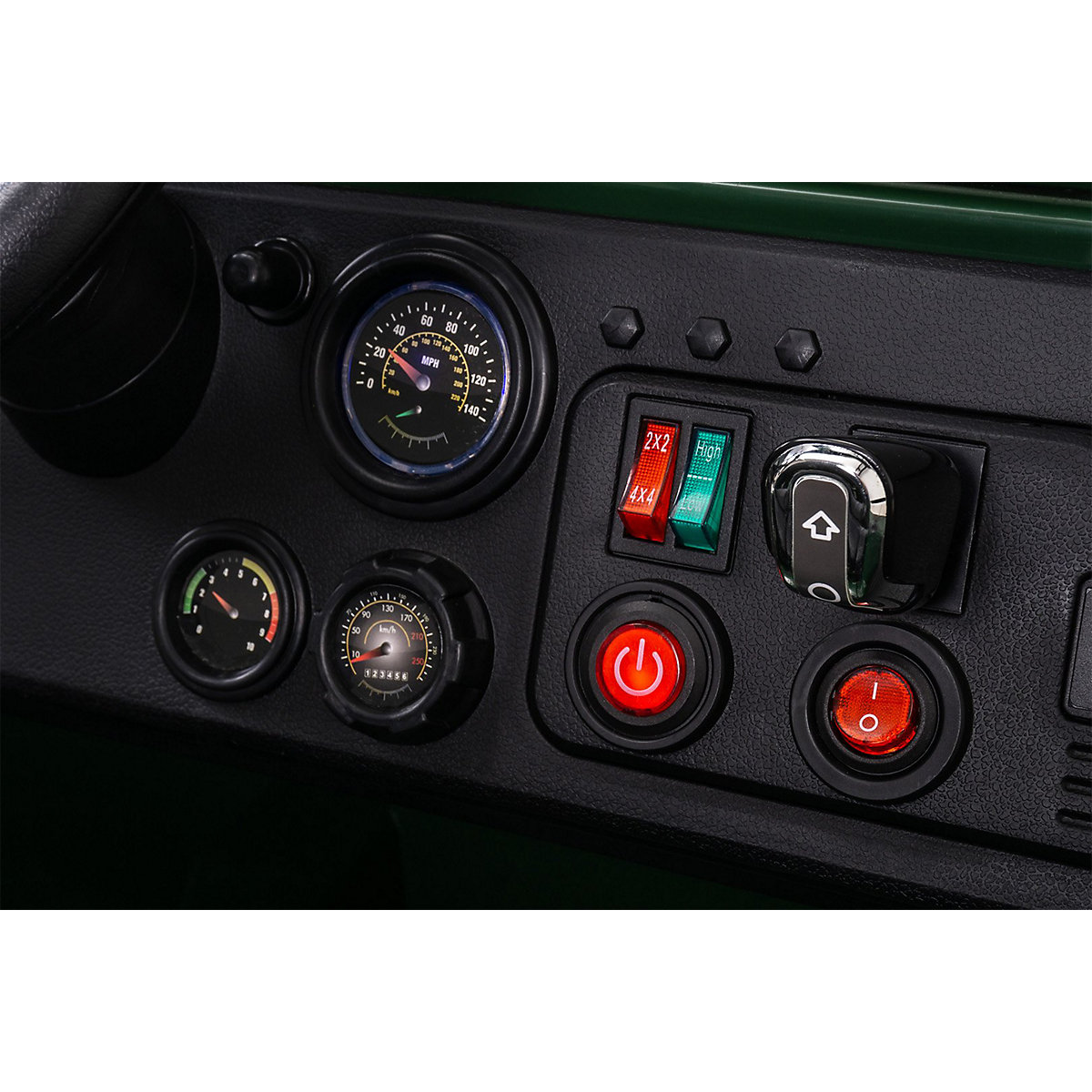 Kinder Elektroauto Jeep Willys - 4x45 Watt - Kinderauto mit Fernbedienung - Soundmodul grün