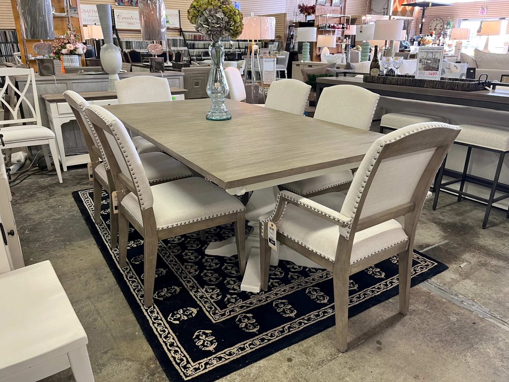 Charleston 7pc Dining Set  - Extendable (84-108)