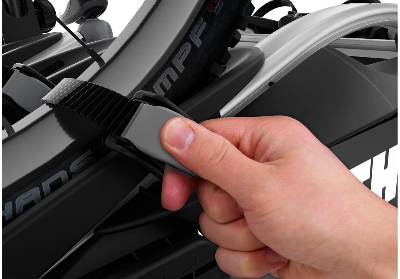 Thule VeloCompact Fahrradträger für Anhängerkupplung 3 Fahrräder, Black/Aluminium