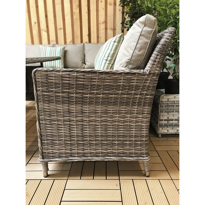 Auberta Wicker 9 - Person Garden Lounge Set