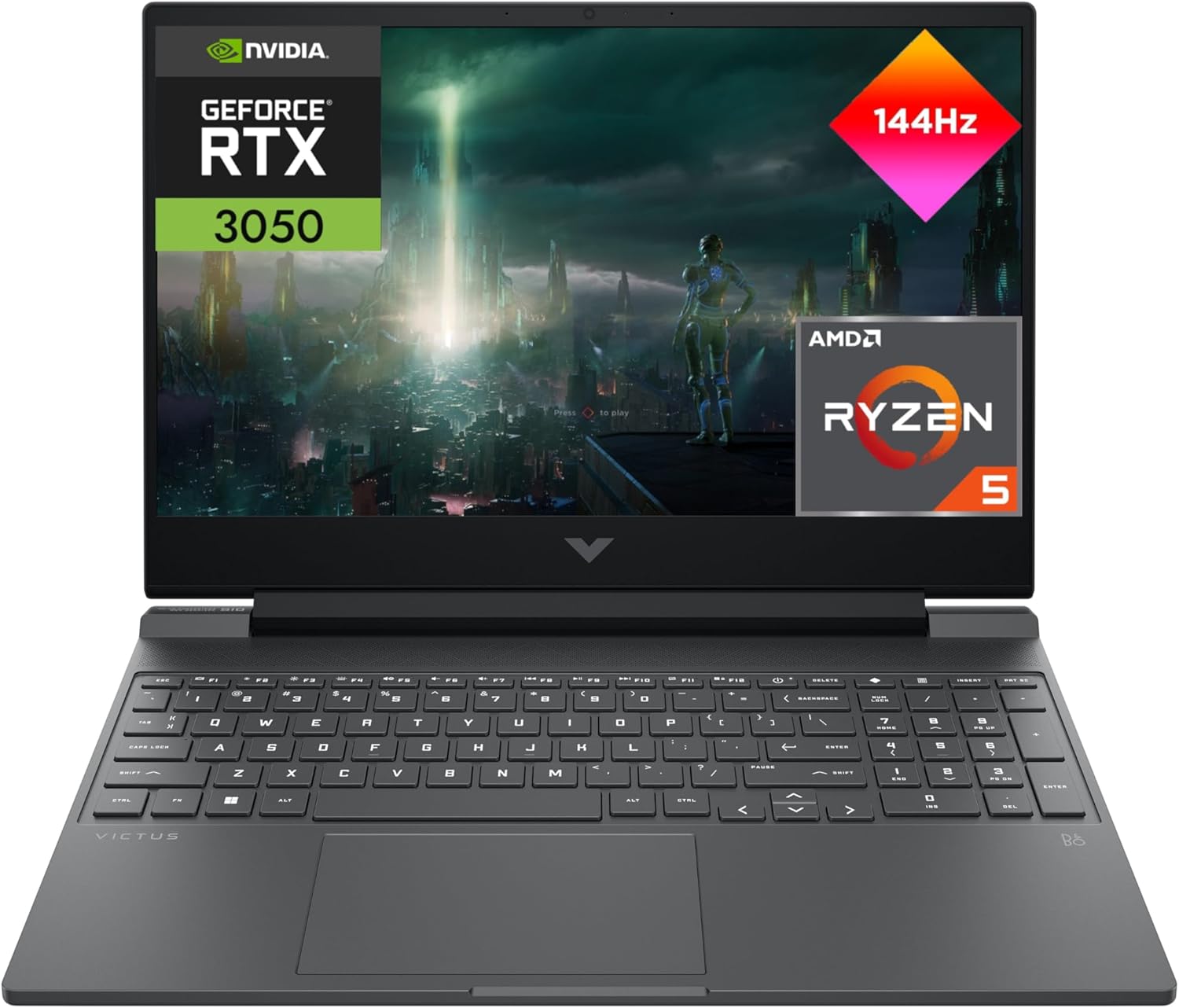 HP Victus 15-FB3038NS Gaming Laptop 15 Inch FHD AMD Ryzen AI 7 350, 16GB RAM, 1TB SSD, NVIDIA RTX 5060, FreeDos – Blue – Spanish QWERTY Keyboard