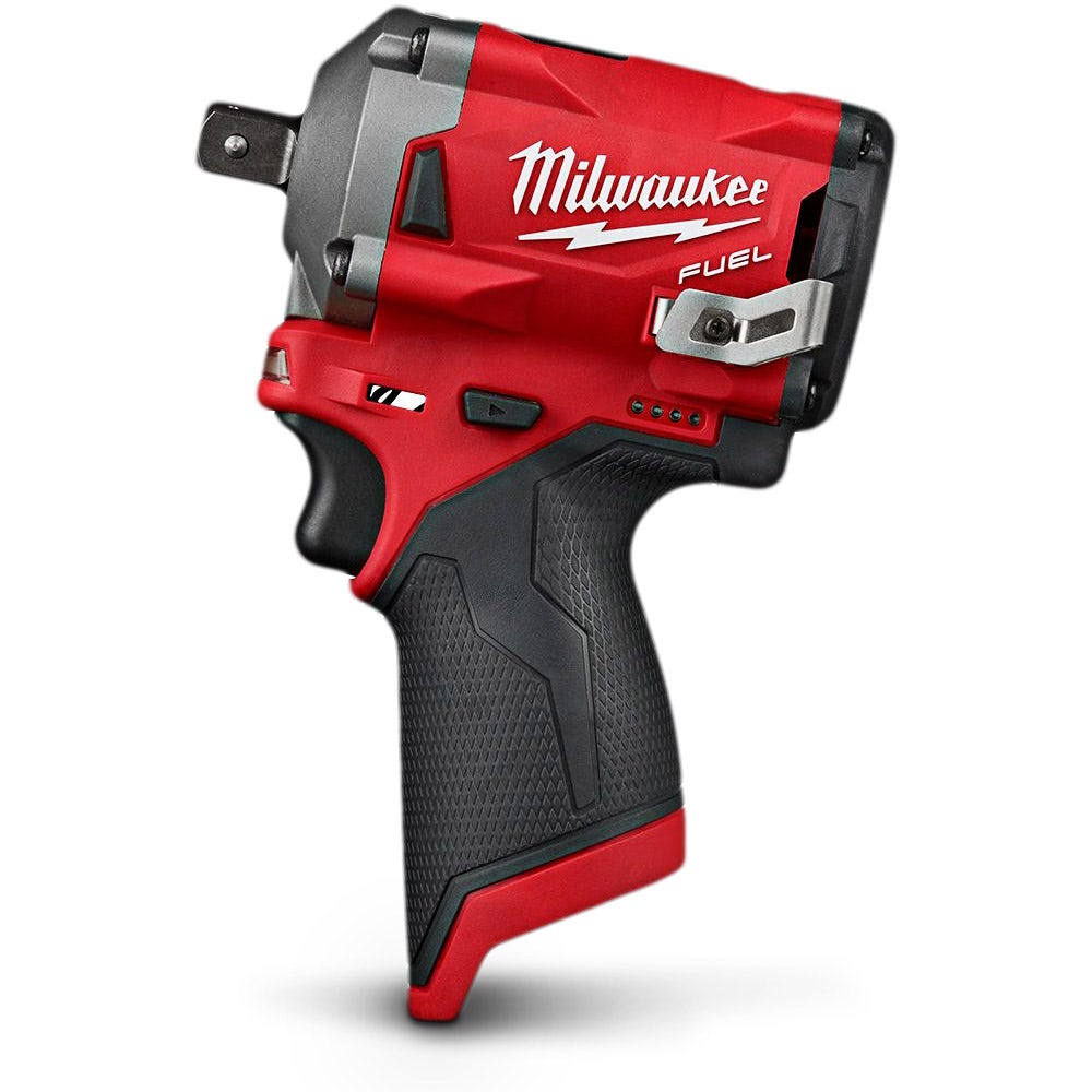 MILWAUKEE 12V FUEL™ 1/2" Stubby Impact Wrench with Pin Detent Skin M12FIWP12-0
