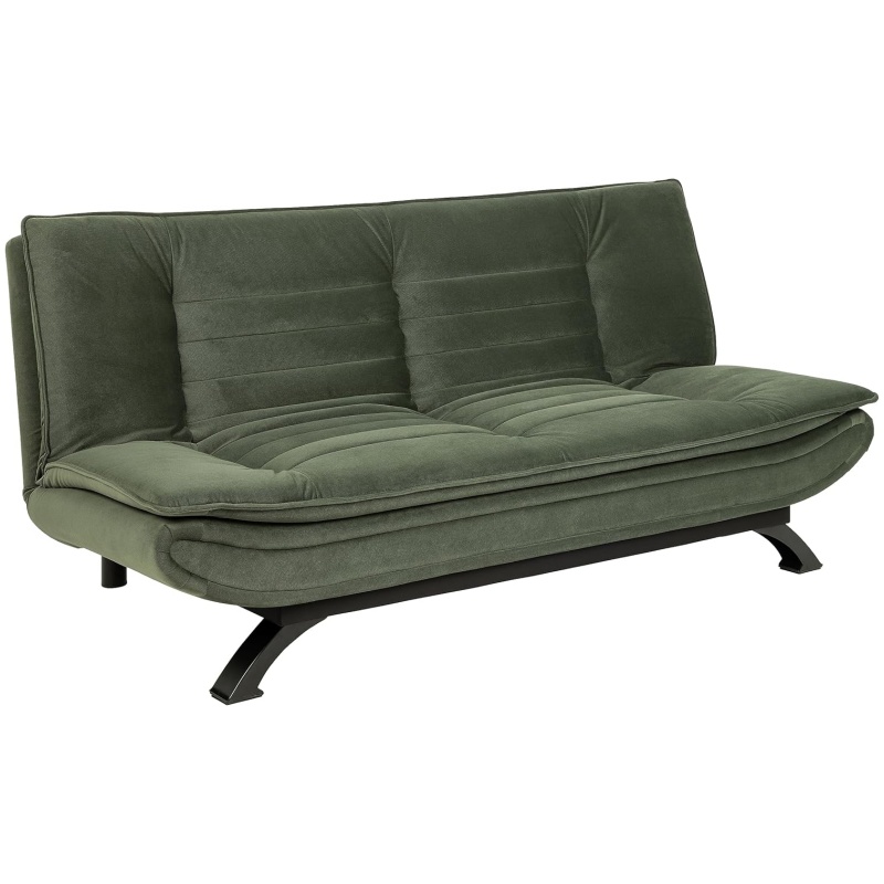 AC Design Furniture Jasper Sofa Bed W: 196 x H: 91 x D: 96 cm, Dark Grey/Black, Fabric/Metal