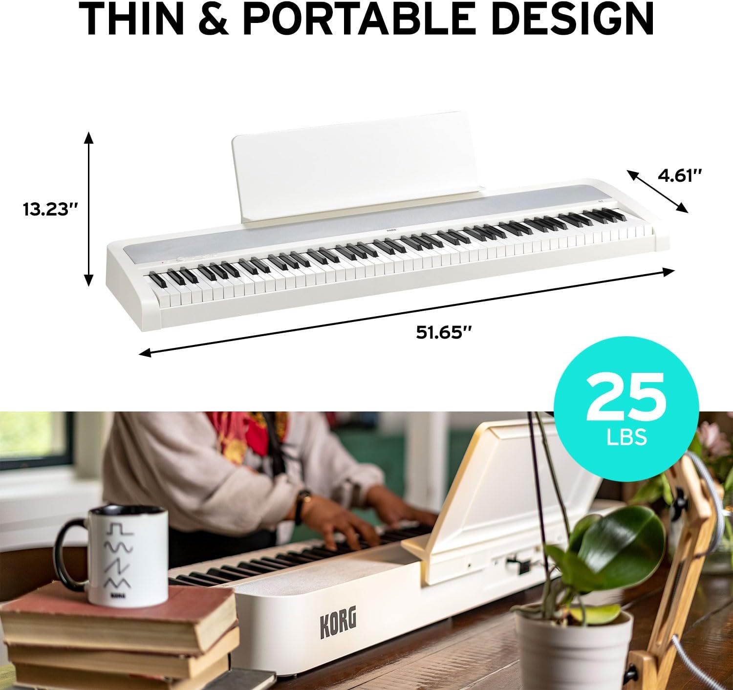 KORG Digital Piano, E-Piano, White