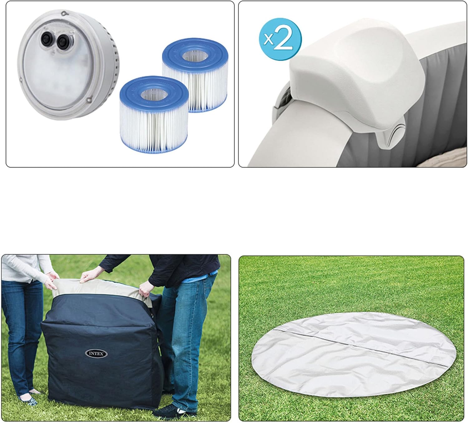 Intex Greywood Deluxe 28440EX Inflatable SPA 4 Person 795 Litres