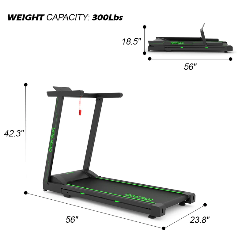 DeerRun A1 Smart Green Foldable Treadmill