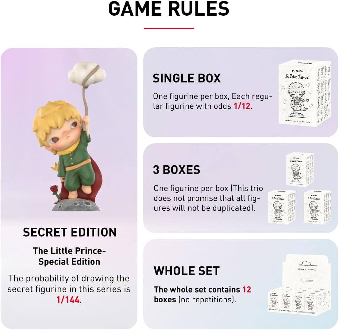 POP MART Hirono Le Petit Prince Series Figures Pop d’Action Figurines Anime de Jouet Figure à Collectionner Cadeaux Créatifs Whole Set