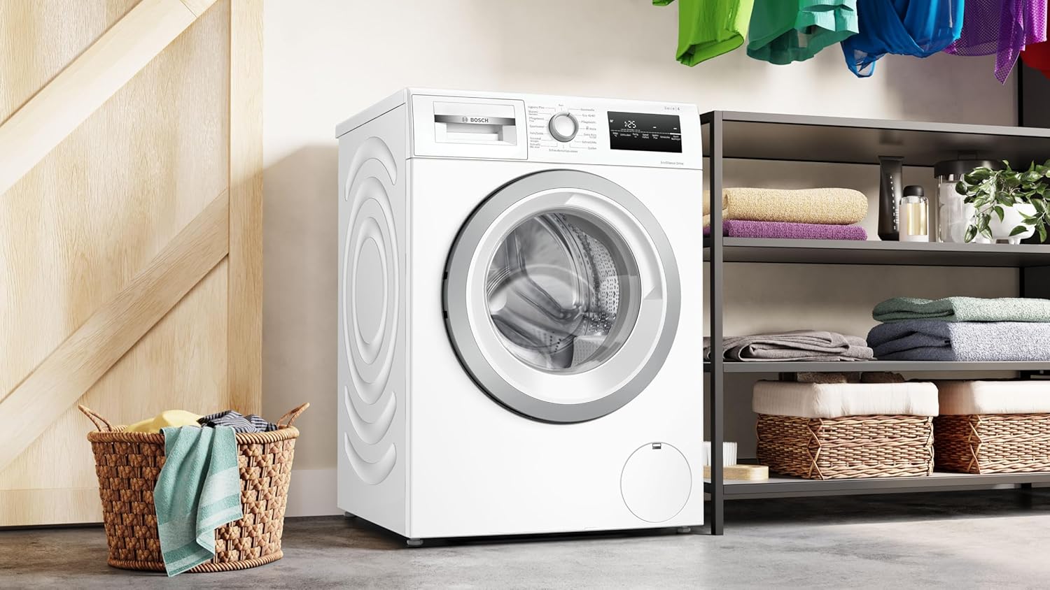 Bosch WAN28K23 Series 4 Washing Machine, Front-Loader with 8 kg Capacity, 1400 rpm, EcoSilence Drive: Quiet and Economical Washing, HygienePlus, Speed Perfect, White, 60 cm, Amazon Exclusive Edition [Energy Class A]