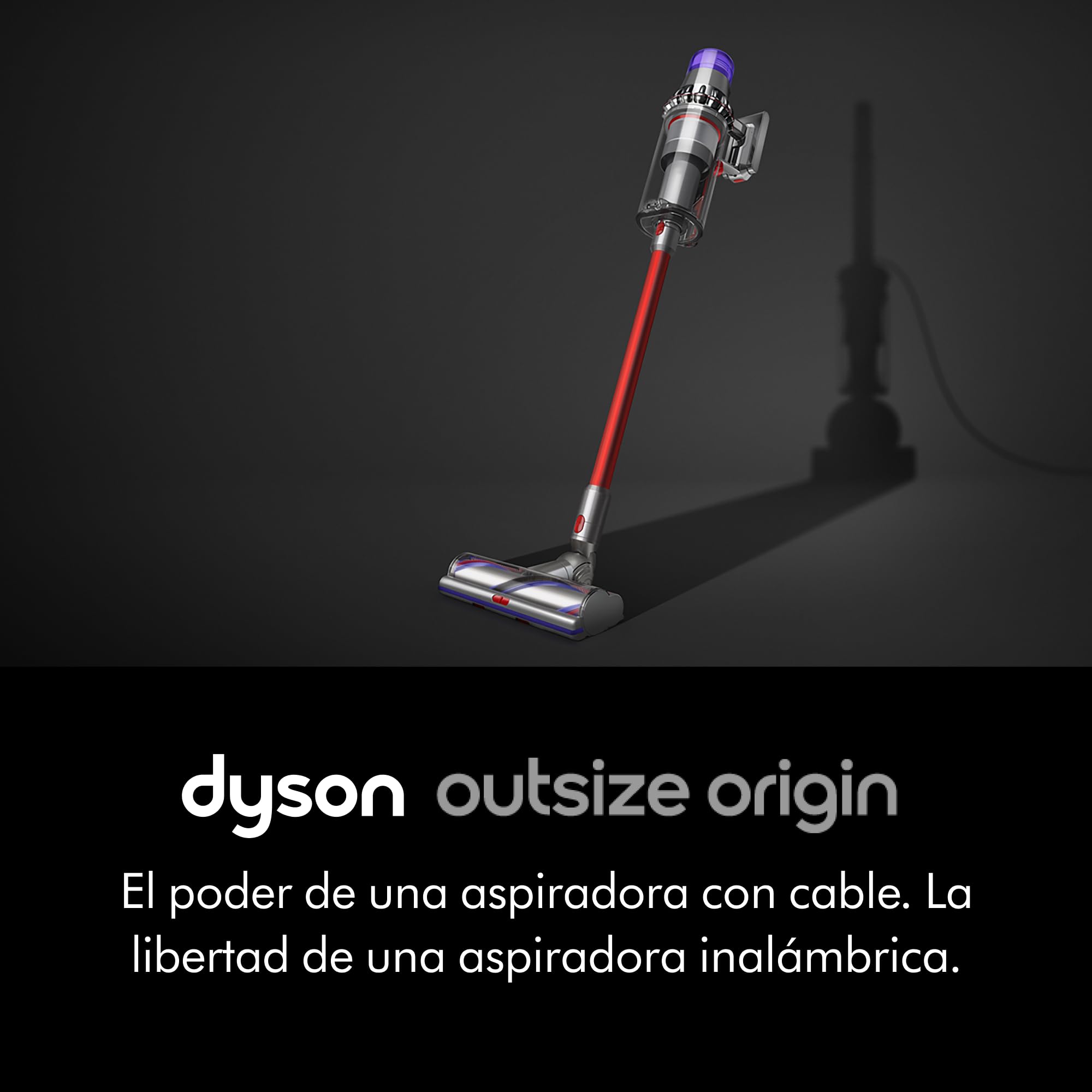 Dyson Outsize Origin Cordless Vacuum, Nickel/Red