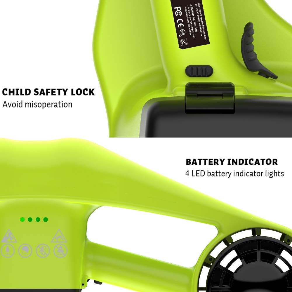 Asiwo Underwater Scooter with Action Camera Mount - Waterproof Dual Motor Sea Scooter for Diving, Swimming, Snorkeling