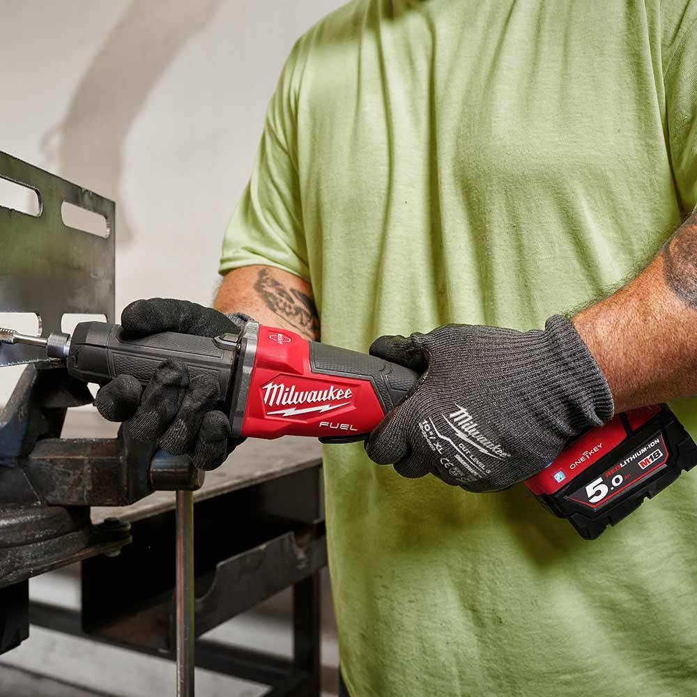 MILWAUKEE 18V FUEL™ 1/4" Braking Die Grinder w/ Deadman Paddle Switch Skin M18FDGROVPDB0