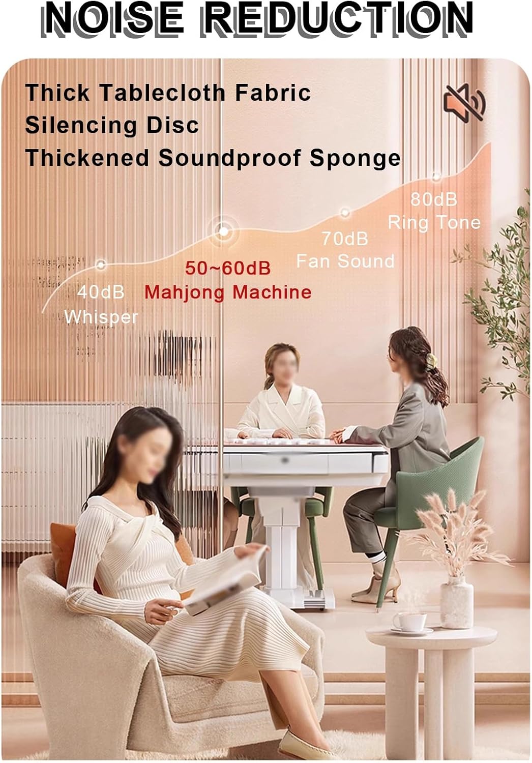 Machine De Mahjong Automatique Portable, Table De Jeu Pliable avec roulettes pour Campings, Fêtes À La Maison, Pique-niques, Voyages, Rassemblements(Gold)