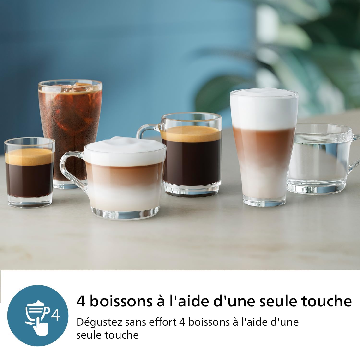 Philips Machine à Expresso Entièrement Automatique Séries 2300-4 Boissons, Écran tactile couleur moderne, LatteGo, SilentBrew, Broyeur 100% Céramique, Filtre AquaClean. Noir mat (EP2330/10)