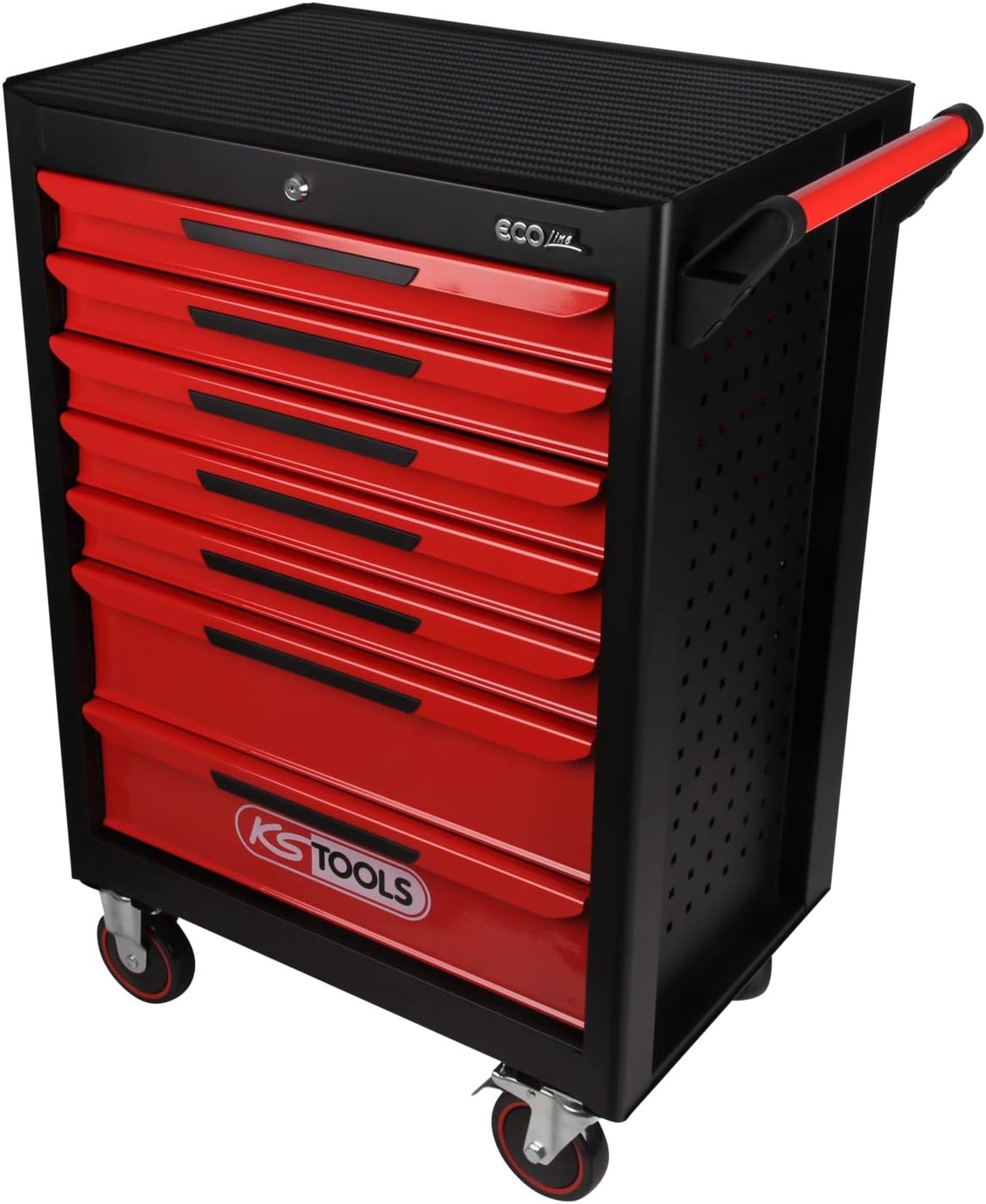 KS Tools ECOline 897.0007 Workshop Trolley with 7 Drawers Black/Red