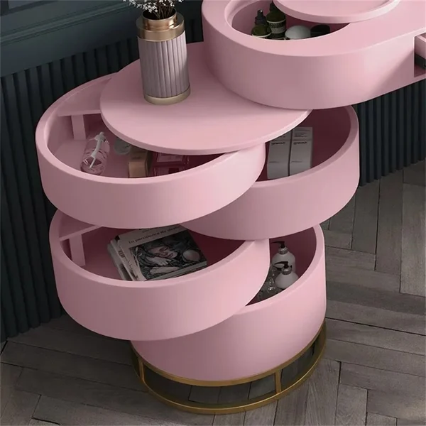 Makeup Vanity Dressing Table with Swivel Cabinet Mirror & Stool Included