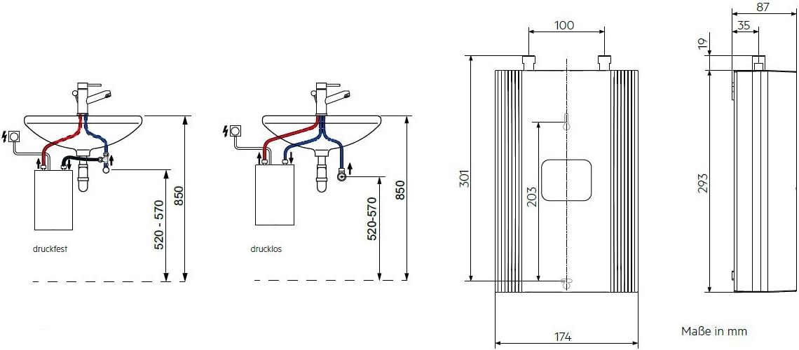 AEG DDLE 13 Compact Electronic Flow Heater