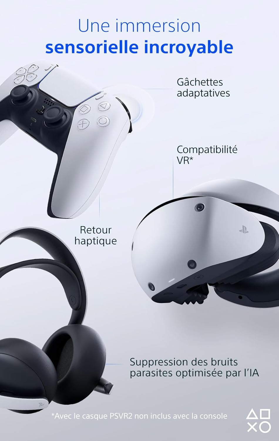 Playstation Sony, 5 Édition Standard, PS5 avec 1 Manette Sans Fil DualSense, Couleur : Blanche