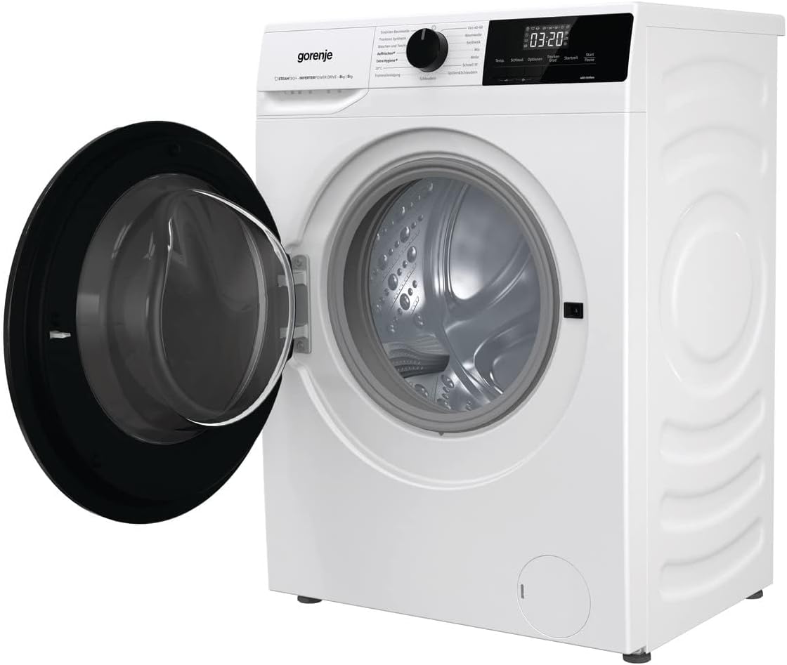 Gorenje WDAM 854 AP Washing Dryer with Steam Function / 8 kg / 1400 U / 15 Programmes / Aqua Stop / Inverter PowerDrive Motor / Child Lock / QuickDry / White [Energy Class D]