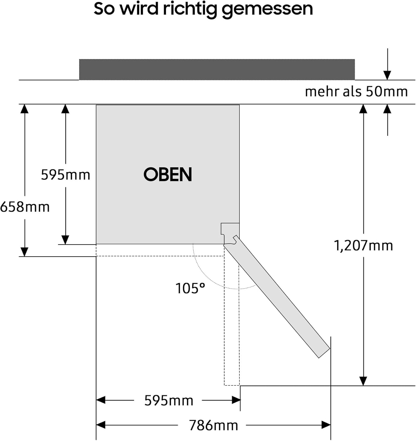 Samsung Fridge-Freezer, Fridge Freezer, 203 cm, 390 L Total Volume, 114 L Freezer, AI Energy Mode, Stainless Steel Look, RL38C600CSA/EG [Energy Class C]