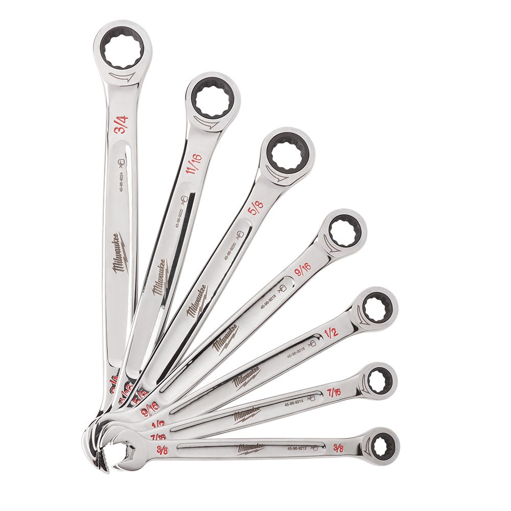 MILWAUKEE 7pc Imperial Ratcherting Wrench Combination Set 48229406